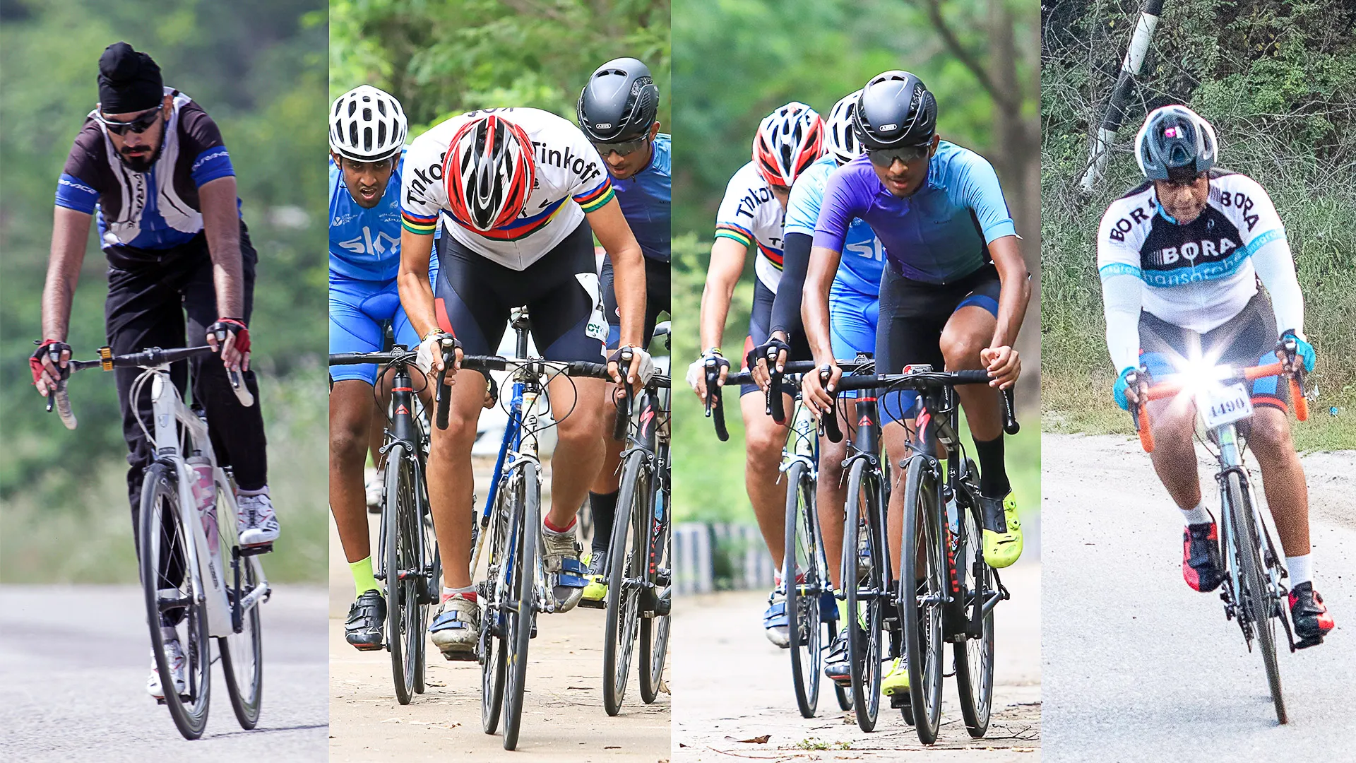 Cyclists in a Triathlon